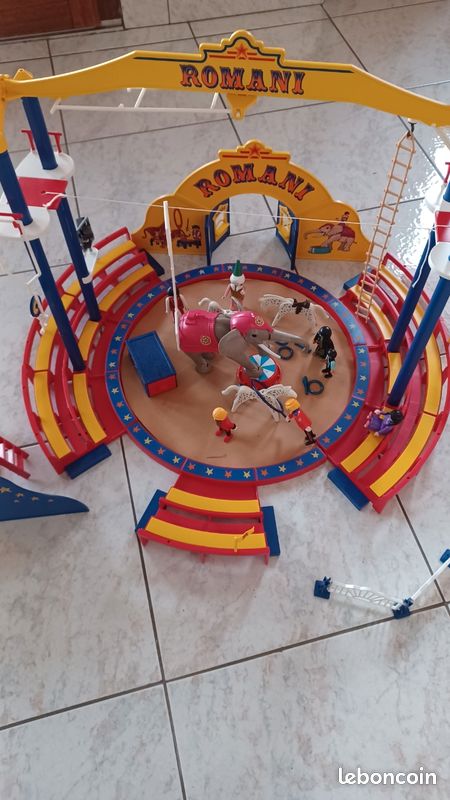 Playmobil vintage cirque circus romani 3720 complet sans boite