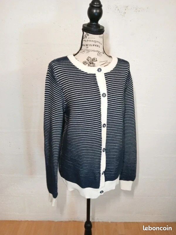 Gilet maille coton La Redoute T40/L – confortable et stylé (image 1)