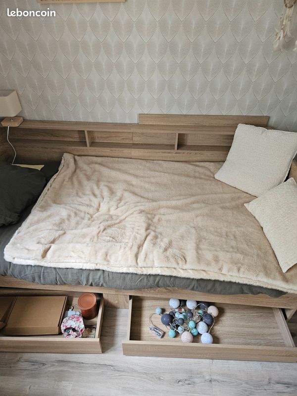 Lit banquette 1 personne +matelas (image 3)