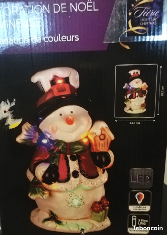 Décoration de Noël lumineuse : bonhomme de neige (image 6)