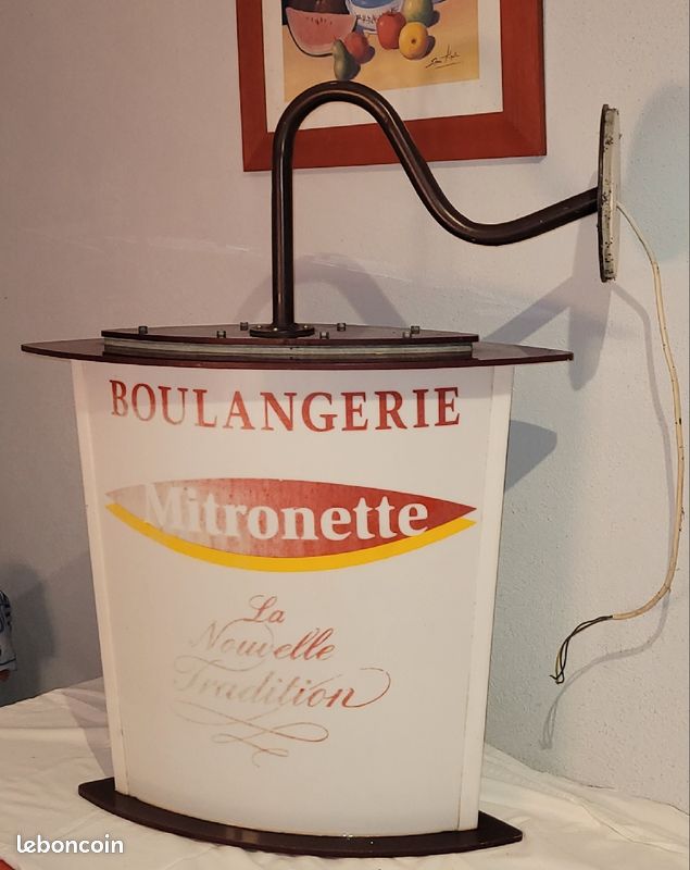 Enseigne Lumineuse Vintage CHAINE GAZ - Années 70 - Décoration Atelier - 60x60 Cm