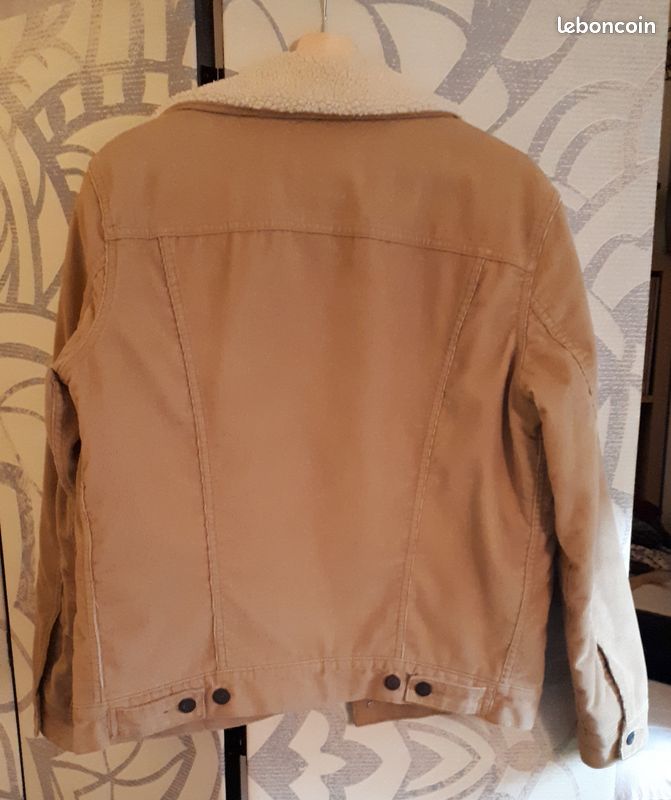 Col Mouton Veste Beige Velour Col Mouton Veste Velour Beige Veste