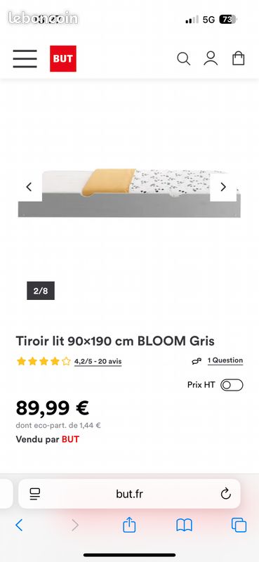 Lit une place (image 1)