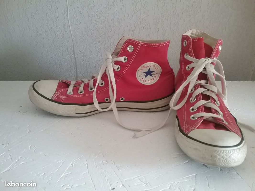 Baskets Montantes Converse Rouge Taille 40 Converse Montante