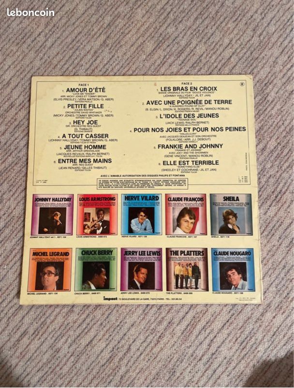 Vinyle Johhny Hallyday Volume 2 (image 2)