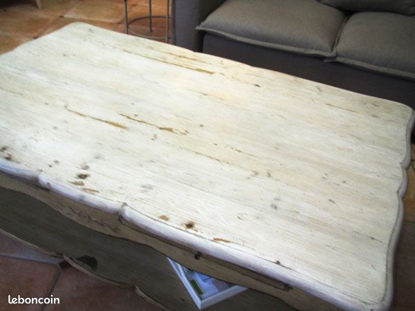Table basse de salon en pin massif de marque Intériors (image 3)