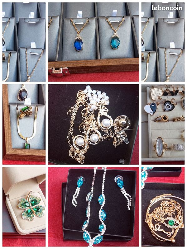 Bijoux fantaisies en gros lot (négociable pour prix) + présentoirs (image 7)