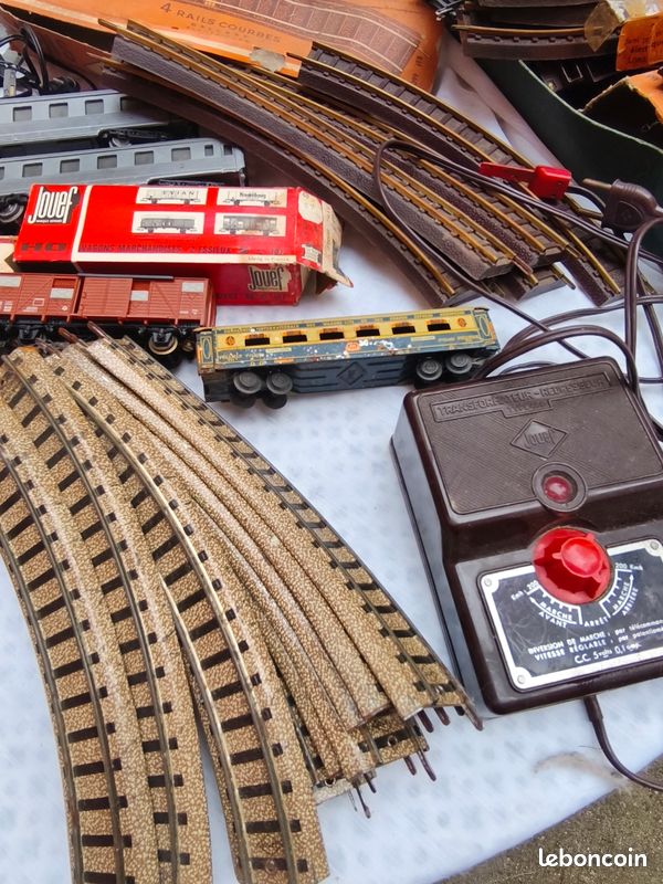 Ancien jouet Jouef HO Train elecrtique lot de 2 Wagon Citerne Azur SNCF jouet