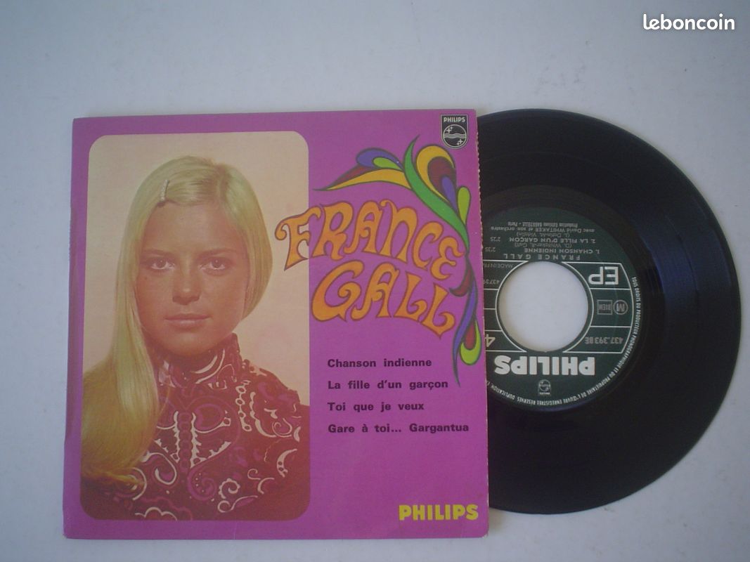 France Gall: Chanson indienne 45 T vinyle (image 1)