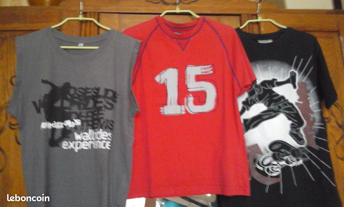 Tee shirt lot de 3 - 12ANS 14 ANS T38 (image 1)