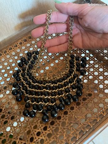 Collier Vintage Perles En Pierre Naturelle - Fantaisie - Très Bon État
