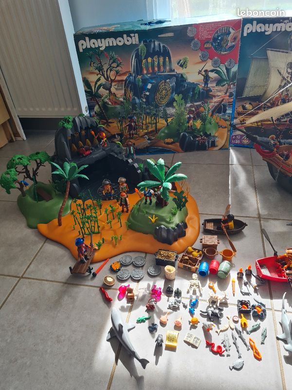 Playmobil bateau pirates plus île pirates nombreux accessoires (image 4)