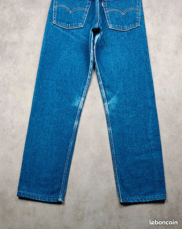 Jean Levi's 501 vintage 1993 Made in USA |W24 L30 FR34| Straight pants droit old aged bleu (image 9)