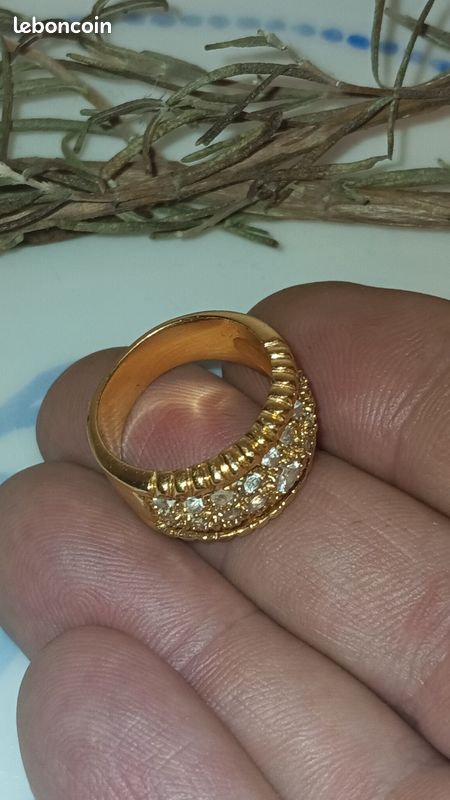 Bague or et diamants (image 2)