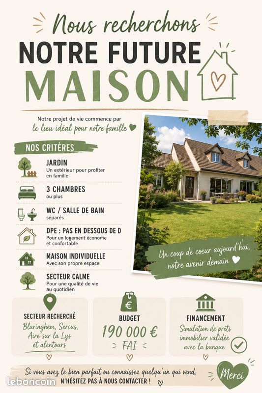 Maison 4 pièces 100 m² · à Sercus · 100 m² · 190 000 €