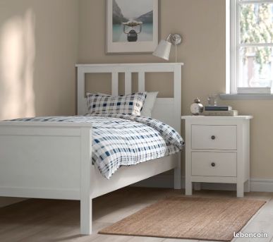 Lit blanc hemnes lindbaden (urgent à vendre ) (image 2)