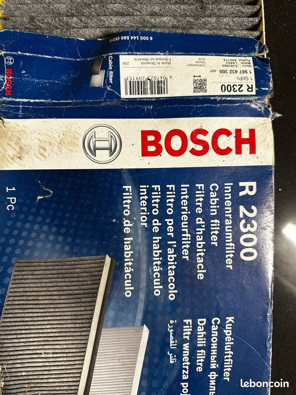 Bosch R2300 Filtre D'Habitacle Anti-Odeurs Charbon Actif - Dépoussiérage Et Pollen