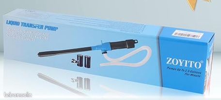 Pompe de transfert de liquide à piles, pompe jusqu'à 9 litres par minute, pompe électrique à siphon de liquide, pompe portable multifonction pour carburant, huile, eau, gaz, aquarium (image 1)