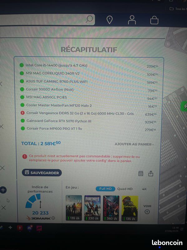Pc gamer (Rtx 5070+i5 14 400) (image 6)