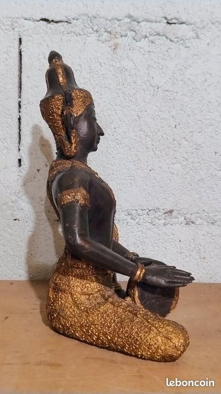 Grande Statue indou en bronze au 🥁 tambour (image 4)