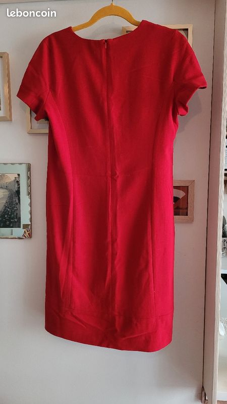 Robe droite rouge caroll 36 (image 3)