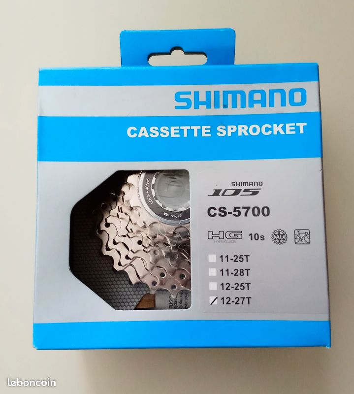 NEUF : Cassette SHIMANO 105 - 10 vitesses / 12-27 dents (image 1)