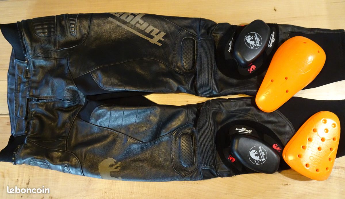 Pants Pantalon Furygan Sherman Leather Moto Pants Sherman Black