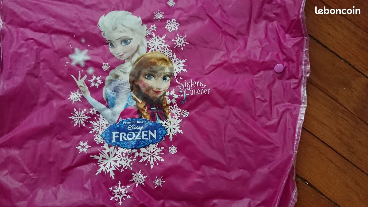 Vêtement de pluie Reine de neiges fushia taille 1 (image 2)