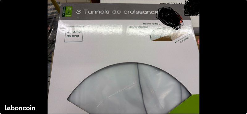 3 tunnels de croissance longueur 4m (image 3)