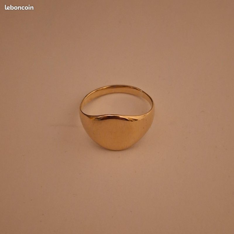 Bague Chevalière En Or Jaune 18 Carats (750/1000) - Taille 60 - Neuf Avec étiquettes