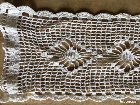 Filet Au Crochet En Coton Blanc Cassé Vintage - Sac Fourre-tout