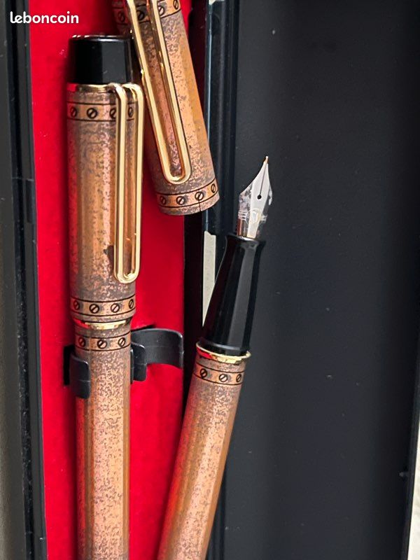 Coffret Ancien De 2 Stylos Cigare - Plume Et Bille, Occasion