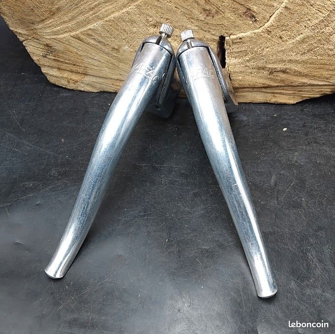 Leviers De Frein Mafac #121 Avec Hoods Noirs, Vélo Course Vintage 1960's, France