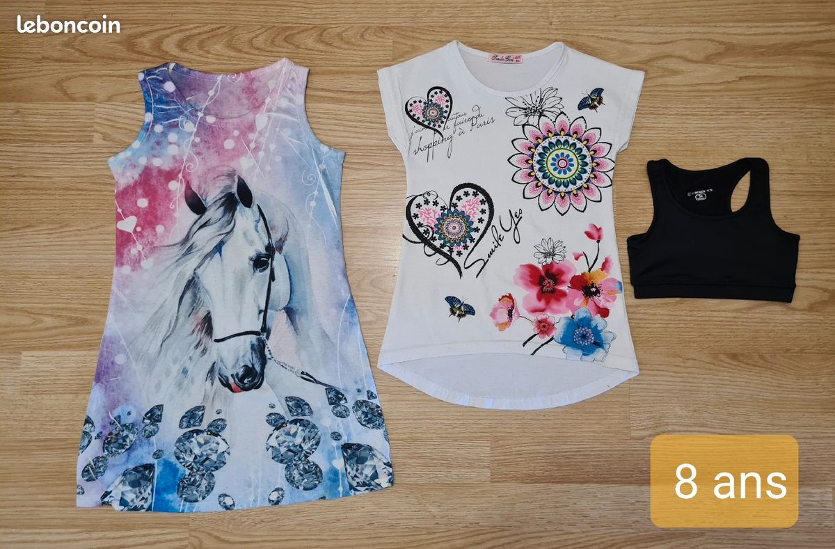 Robe et tee shirt fille (image 1)