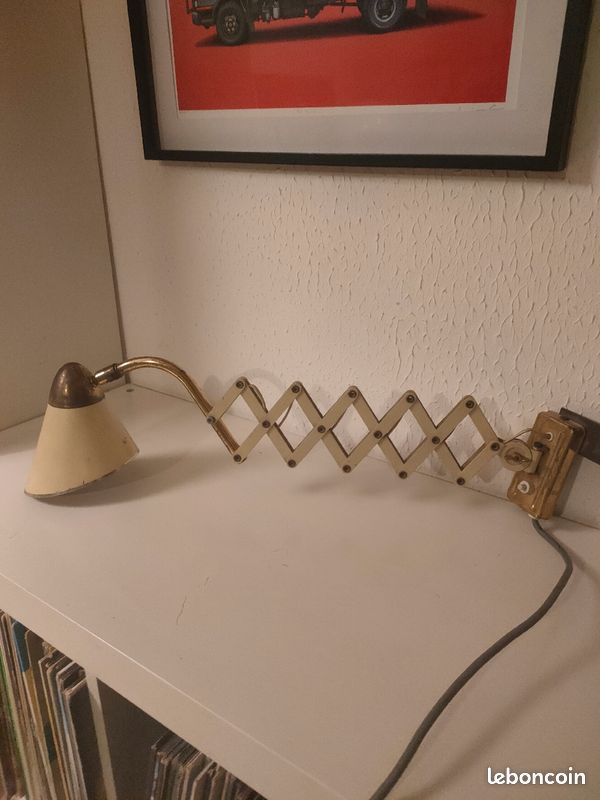 Applique vintage lampe ciseaux atelier années 50-70 (image 3)
