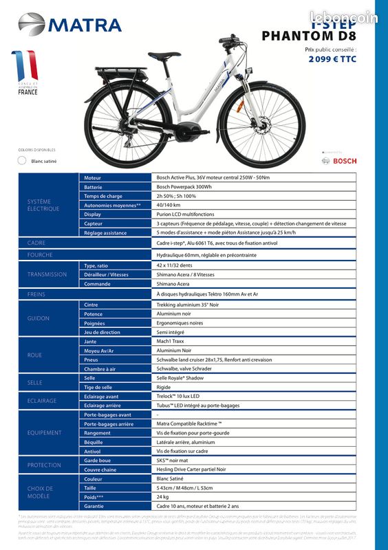 Vélo à assistance électrique. Matra (image 7)