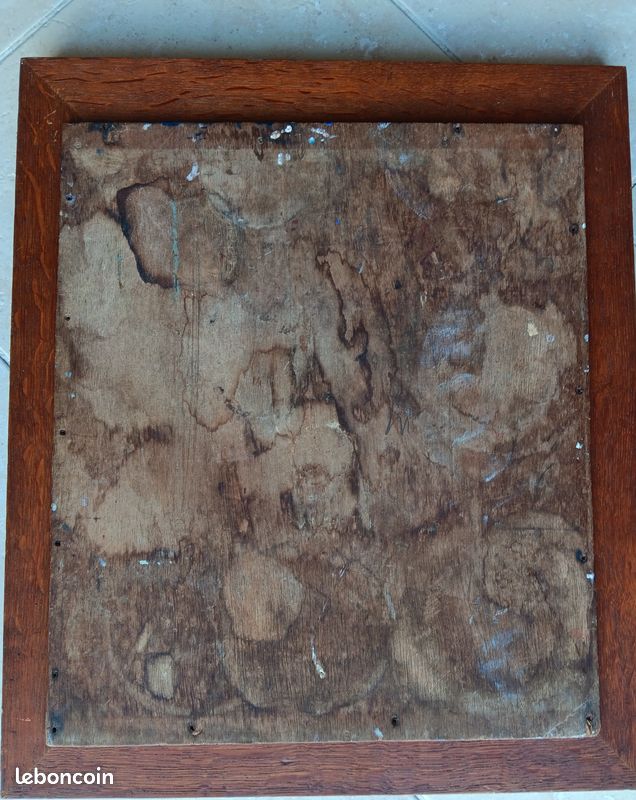 Tableau ancien huile Cietria (image 4)