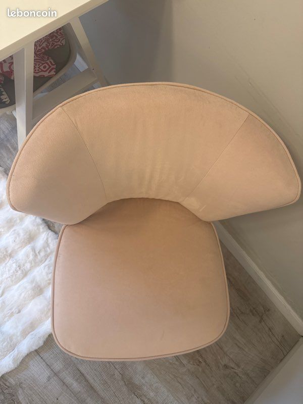 Chaise/Fauteuil Rose Pâle très bon état (image 5)