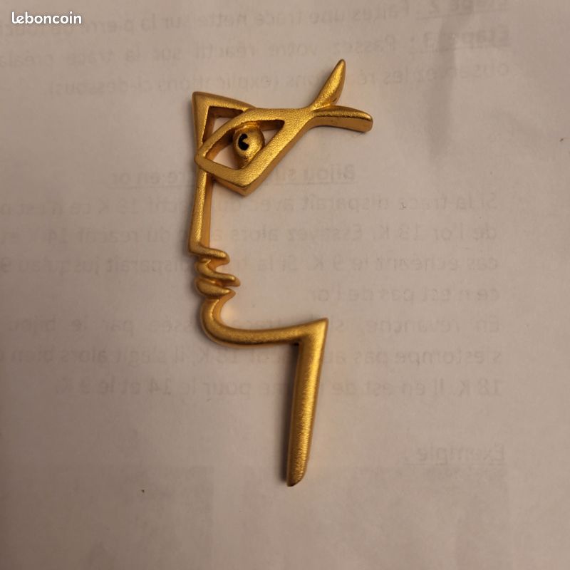 Broche Vintage Jean Cocteau - Modèle Madeline, édition Flammarion 1997