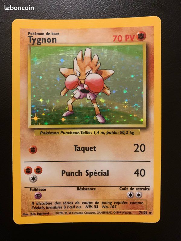 Tygnon 7/102 Holo Rare Set De Base Wizards (image 2)
