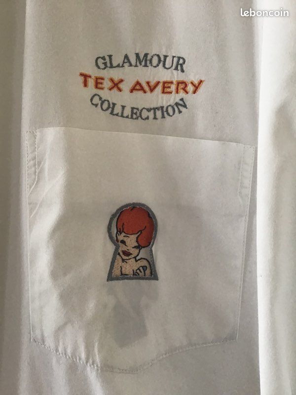 Chemise Tex Avery Manches Longues Taille XL - Vintage Droopy Homme/Femme Rare