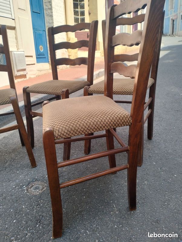 Lot de 4 chaises Louis Philippe en chêne (image 4)