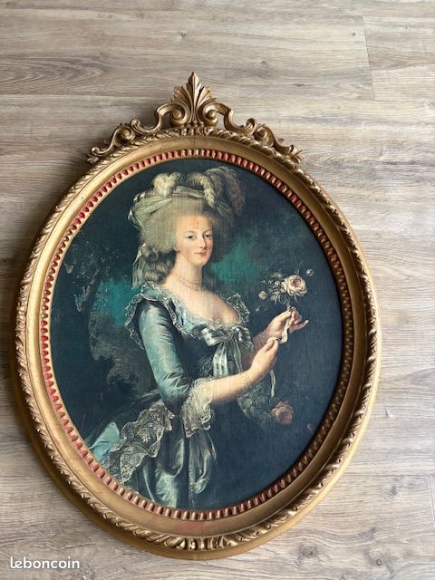 Tableau - cadre ovale bois Coeur - A - Maison