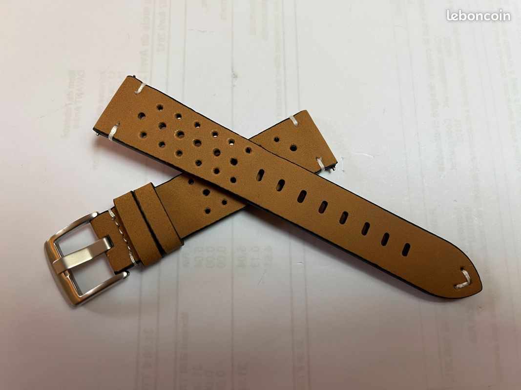 Bracelet De Montre Doré 20 Mm Vintage Type Racing - Pour Expandro, Neuf Sans étiquette