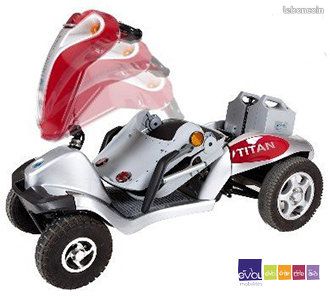 Scooter Pliant Tout Chemin Entièrement Suspendu et séparable Titan-2 x 25 Kg. Leger et transportable (image 3)