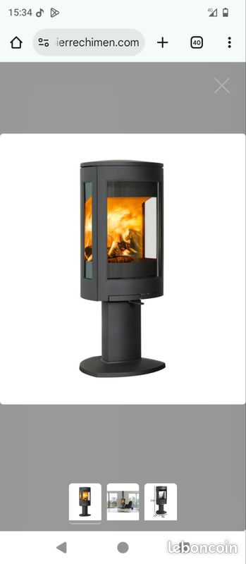 Poele à bois base rotative (image 1)
