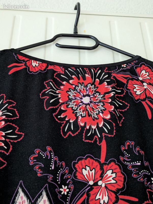 T-Shirt Femme Manches 3/4 Fleuri Jacqueline Riu - Taille 2 - Occasion Très Bon État