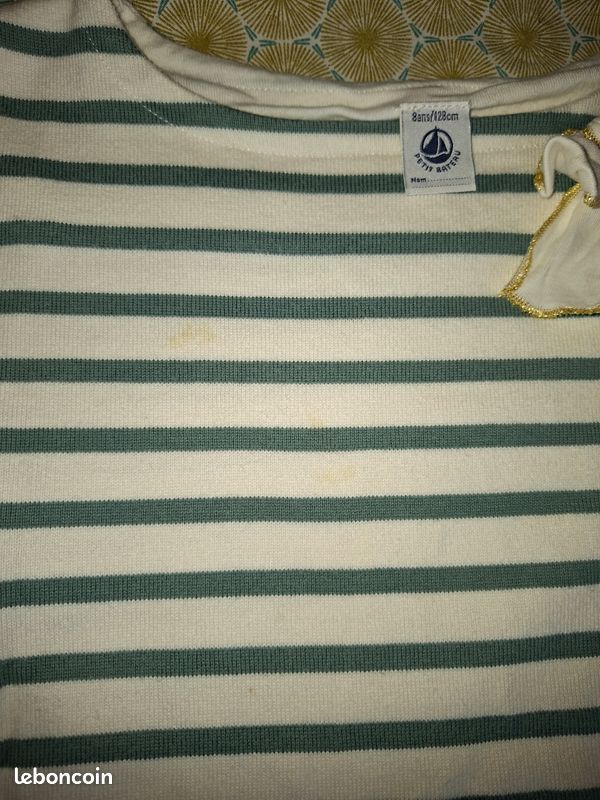 Pull marinière petit bateau 8ans (image 2)