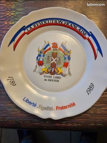 Lot De 6 Assiettes Arcopal Révolution Française - Occasion, Verre Opale, Multicolore, TBE