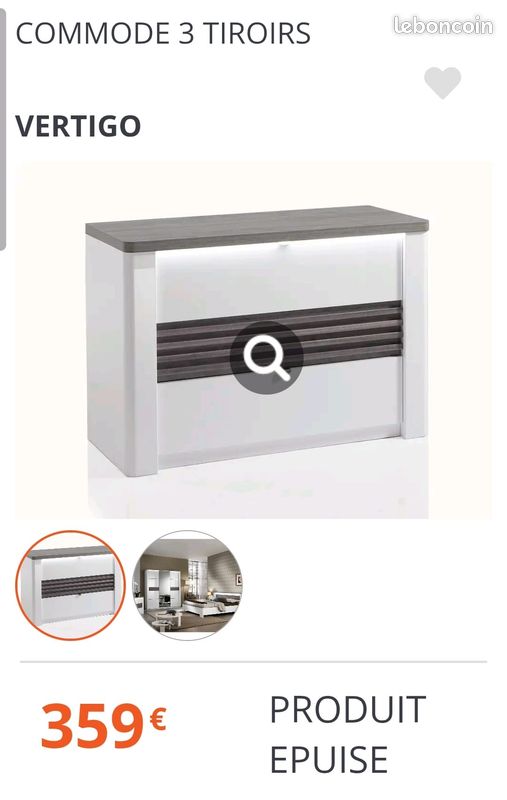 Commode + miroir (image 3)